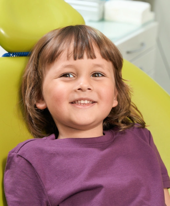 Relaxed child enjoying a comfortable pediatric dental experience
